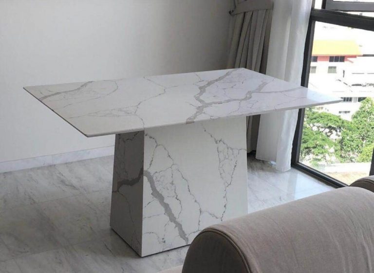 custom quartz kitchen table